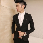 เสื้อสูทพร้อมส่ง เสื้อสูทแฟชั่นผู้ชาย สีดำ แขนยาว แต่งกระเป๋า กระดุม 1 เม็ด แต่งกระดุมแขน ใส่ออกงานได้ ใส่ทำงานได้ ใส่เที่ยวได้