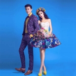 PW547- **พรีออเดอร์ค่ะ**ชุดคู่ถ่ายพรีเวดดิ้ง (prewedding dress) & ชุดแต่งงานแฟนซี (Fancy wedding dress)ชายหญิง "ธีมสีน้ำเงิน"