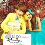 PW140 - Pre order ชุดคู่ถ่ายพรีเวดดิ้ง (prewedding dress) & ชุดแต่งงานแฟนซี (Fancy wedding dress)ชายหญิง "ธีมสีเขียว-เหลือง"