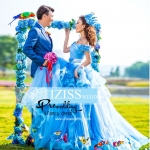 PW270 **พรีออเดอร์** ชุดคู่ถ่ายพรีเวดดิ้ง (prewedding dress) & ชุดแต่งงานแฟนซี (Fancy wedding dress)ชายหญิง "ธีมสีฟ้าน้ำเงิน"