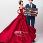 PW396- **พรีออเดอร์ค่ะ**ชุดคู่ถ่ายพรีเวดดิ้ง (prewedding dress) & ชุดแต่งงานแฟนซี (Fancy wedding dress)ชายหญิง "ธีมสีแดง"