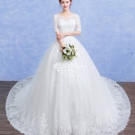 BR304**พรีออเดอร์**ชุดแต่งงาน&ชุดเจ้าสาวแบบยาวสีขาวเกรดพรีเมี่ยม หรูหราน่ารัก สวยโดดเด่นไม่ซ้ำใคร