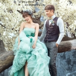 PW265- Preorder ชุดคู่ถ่ายพรีเวดดิ้ง (prewedding dress) & ชุดแต่งงานแฟนซี (Fancy wedding dress)ชายหญิง "ธีมสีเขียว"