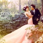 PW019 - **เลิกผลิตค่ะ** ชุดคู่ถ่ายพรีเวดดิ้ง (prewedding dress) & ชุดแต่งงานแฟนซี (Fancy wedding dress)ชายหญิง "ธีมสีส้ม-ดำ"