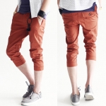 พร้อมส่ง กางเกงผู้ชาย ขา 5 ส่วน สีส้ม