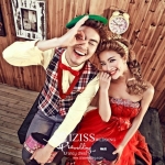 PW216 - Pre order ชุดคู่ถ่ายพรีเวดดิ้ง (prewedding dress) & ชุดแต่งงานแฟนซี (Fancy wedding dress)ชายหญิง "ธีมสีแดง-เหลือง"