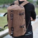 พร้อมส่ง กระเป๋าเป้ ทรงหมอน สีน้ำตาล มีสายสะพายไหล่ สะพายเป้ได้ จุของได้เยอะ สายปรับได้