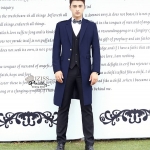 ST113- **พรีออเดอร์มีสีน้ำเงินและสีดำ** สูทยาวแฟนซีผู้ชายสีน้ำเงินและสีดำ ชุดสูทเจ้าบ่าว สูทแฟนซี ถ่ายพรีเวดดิ้ง & ชุดแต่งงานแฟนซี (Fancy wedding dress) สูทผู้ชายสีน้ำเงิน และสีดำ