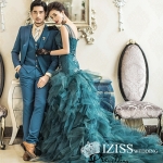 PW307 - **พรีออเดอร์ค่ะ** ชุดคู่ถ่ายพรีเวดดิ้ง (prewedding dress) & ชุดแต่งงานแฟนซี (Fancy wedding dress)ชายหญิง "ธีมสีเขียว"