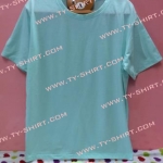 เสื้อยืดคอกลมแขนสั้นสีเขียวมิ้นต์อ่อน เสื้อยืดเปล่า เสื้อคอกลม