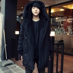 พร้อมส่ง เสื้อโค้ทผู้ชาย สีดำ มีฮูท ตัวหนานุ่ม ใส่อุ่นมากๆ ใส่ไปเที่ยวต่างประเทศ