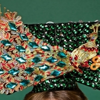 หมวกจีนลายนกยูง