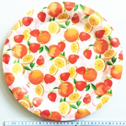 ถาดพลาสติกก้นตื้นสีสด (กลม) 34 ซม.