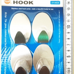 ขอแขวนสแตนเลส 4 ชิ้นแผง 16.5 ซม.