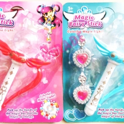 คทานางฟ้าแต่งตัว มีไฟแผง 22 ซม.(มีถ่านในตัว)