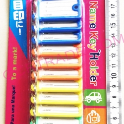 ป้ายชื่อกุญแจสีสด 12 ชิ้นแผง 24.5 ซม.