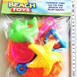 ชุดเล่นทรายสีสด 5 ชิ้นถุง PVC 18.5x23 ซม.