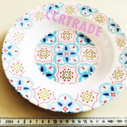 จานเมลามีนลายดอก 10 นิ้ว