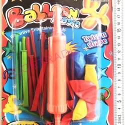 ที่สูบลูกโป่ง+ลูกโป่งแผงครอบ 21 ซม.