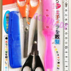 กรรไกรซอยผมสีสด 4 ชิ้นแผง 26 ซม.