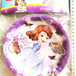 จานกระดาษ 6 ชิ้นถุง เจ้าหญิงโซเฟีย 18 ซม.(ลิขสิทธิ์แท้)