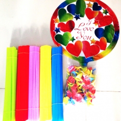 บอลลูนแฟนซี 45 ซม.+ก้านคละ