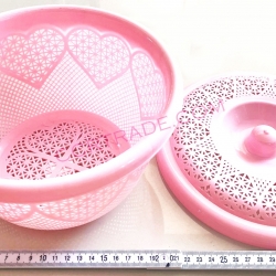 ตะกร้าฉลุจัมโบ้ มีฝาปิด 12.5x22 ซม.