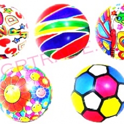 บอลการ์ตูน 24 ซม. ถุงตาข่ายคละ(ลายใหม่) มีมอก.