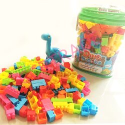 บล็อคตัวต่อไดโนป่วน 136 ชิ้นถุงซิป 13x19 ซม.(ลิขสิทธิ์แท้)(1x3)