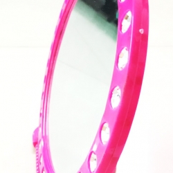 กระจกขอบเพชรกลมจัมโบ้ 22x31 ซม.