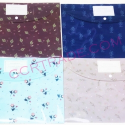 แฟ้มกระดุม ลายวินเทจ(ซองใหญ่) 26x36 ซม.