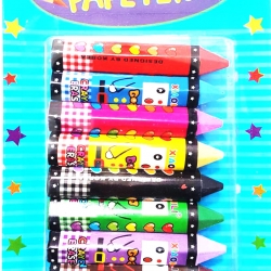 ยางลบสีเทียน 8 แท่งแผง 15 ซม.