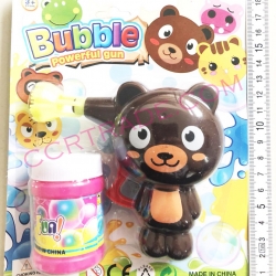 ปืนเป่าฟองการ์ตูน+น้ำยาแผง 19 ซม.