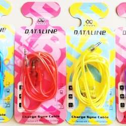 สายต่อลำโพง AUX เข้า 1 ออก 2 สีใส 1 ม.