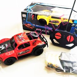 รถวิบากสีสดบังคับไร้สาย ชาร์จไฟบ้าน+รีโมทกล่อง 13.5x26 ซม.(1x3)