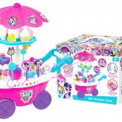 รถเข็นขายไอศรีม ลิตเติ้ลโพนี่+อุปกรณ์ 39 ชิ้น มีเสียง มีไฟกล่อง 38 ซม.(1x2)