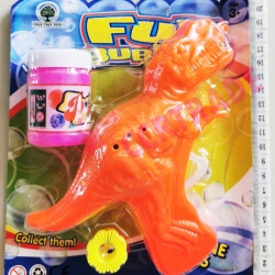 ปืนไดโนเสาร์เป่าฟอง+น้ายาแผง 21 ซม.