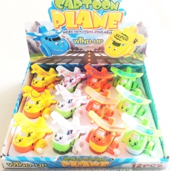 เครื่องบินการ์ตูนสีสด ไขลานกล่อง 27.5 ซม.