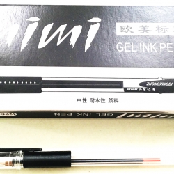 ปากกาเจลหัว 0.5 12 แท่งกล่อง (ดำ,แดง, น้ำเงิน)