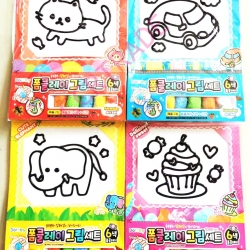 การ์ตูน DIY+โฟมปั้น 6 สีกล่องเกาหลี 24 ซม.(1x16)