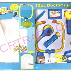 ชุดคุณหมอเสื้อกาวน์ รอบอก 46 นิ้ว+อุปกรณ์ 10 ชิ้นกล่องใหญ่ 54 ซม.(1x2)