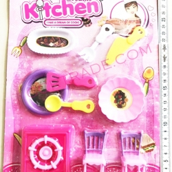 ชุดครัวเตาแก๊ส+โต๊ะอาหารแผงชมพู 31 ซม.