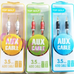 สายต่อลำโพง AUX กล่องใส 18 ซม.(สายเชือก)