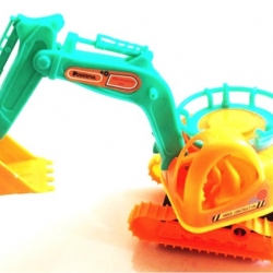 รถแม็คโครตีนตะขาบสีสด มีลาน หมุนได้ 23 ซม.