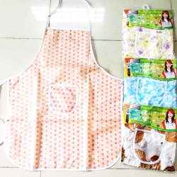 ผ้าพลาสติกกันเปื้อน มีกระเป๋า 53x68 ซม.