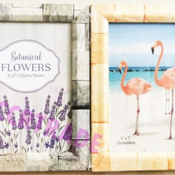 กรอบรูปพลาสติกหินอ่อน มีขาตั้ง 5x7 นิ้ว