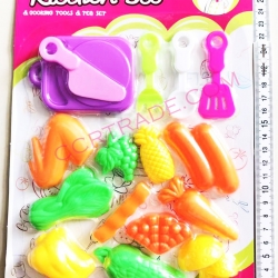 ชุดครัวผลไม้ผ่าได้+เขียงแผงชมพู 28.5 ซม.