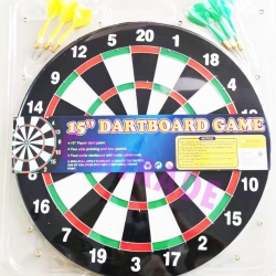 ปาเป้าไม้อย่างดี 15 นิ้ว+ลูกดอก 6 ลูก(1x3)