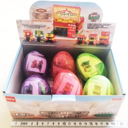 ไข่สีไมโครบล็อค 6 in 1 (ลายร้านฟาสฟู๊ด) (2 กล่อง มี 12 ชิ้น)