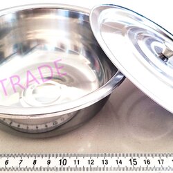 ชามสแตนเลส มีฝาปิด(งานหนา) 15.5 ซม.